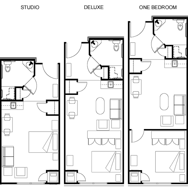 Comparison of all Apartment layouts available at blueprint at Mt. Carmel Community in Benton, AR