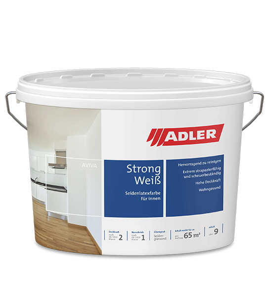 Weißer Adler Strong Weiß Farbeimer mit Deckel und Griff auf weißem Hintergrund