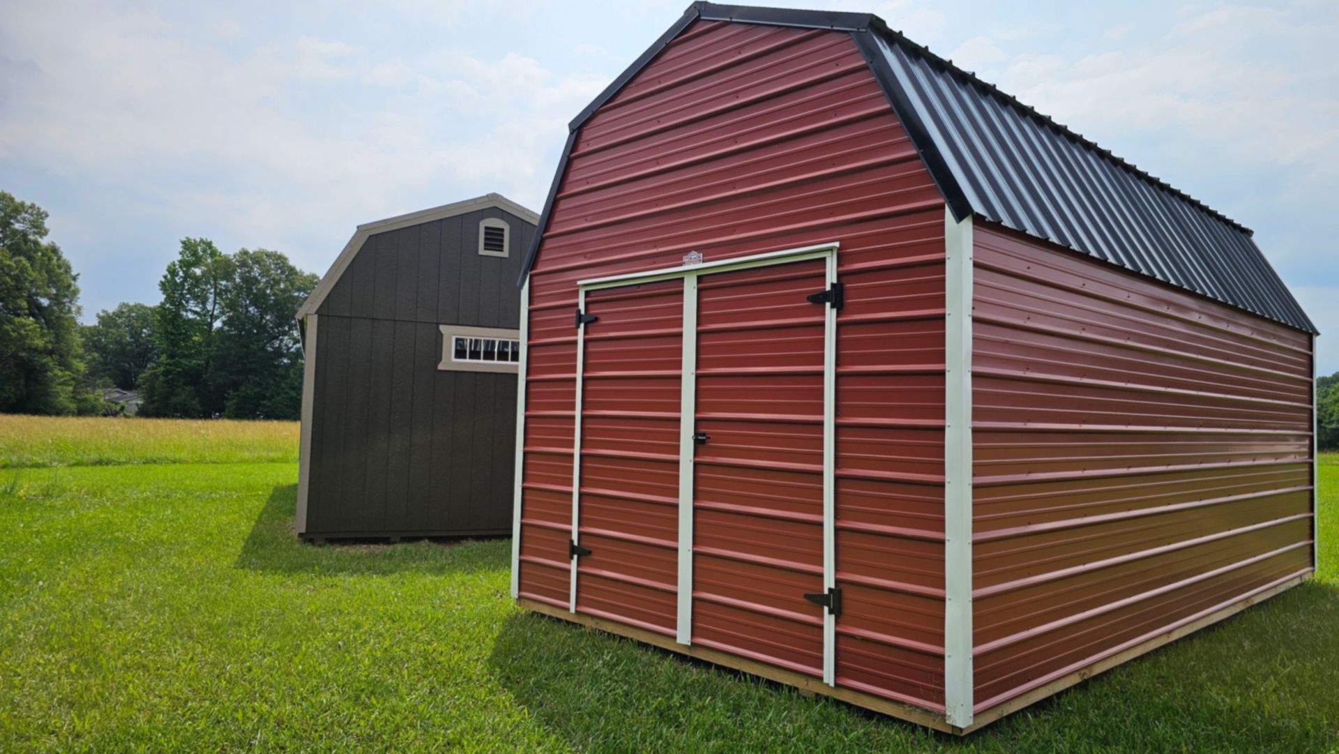 Metal Building Portable Red White Black River Valley Shed Dardanelle AR