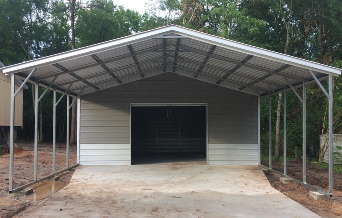 Metal Carport Garage White River Valley Shed Dardanelle AR