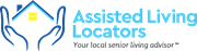 A logo for assisted living locators , a local senior living advisor.