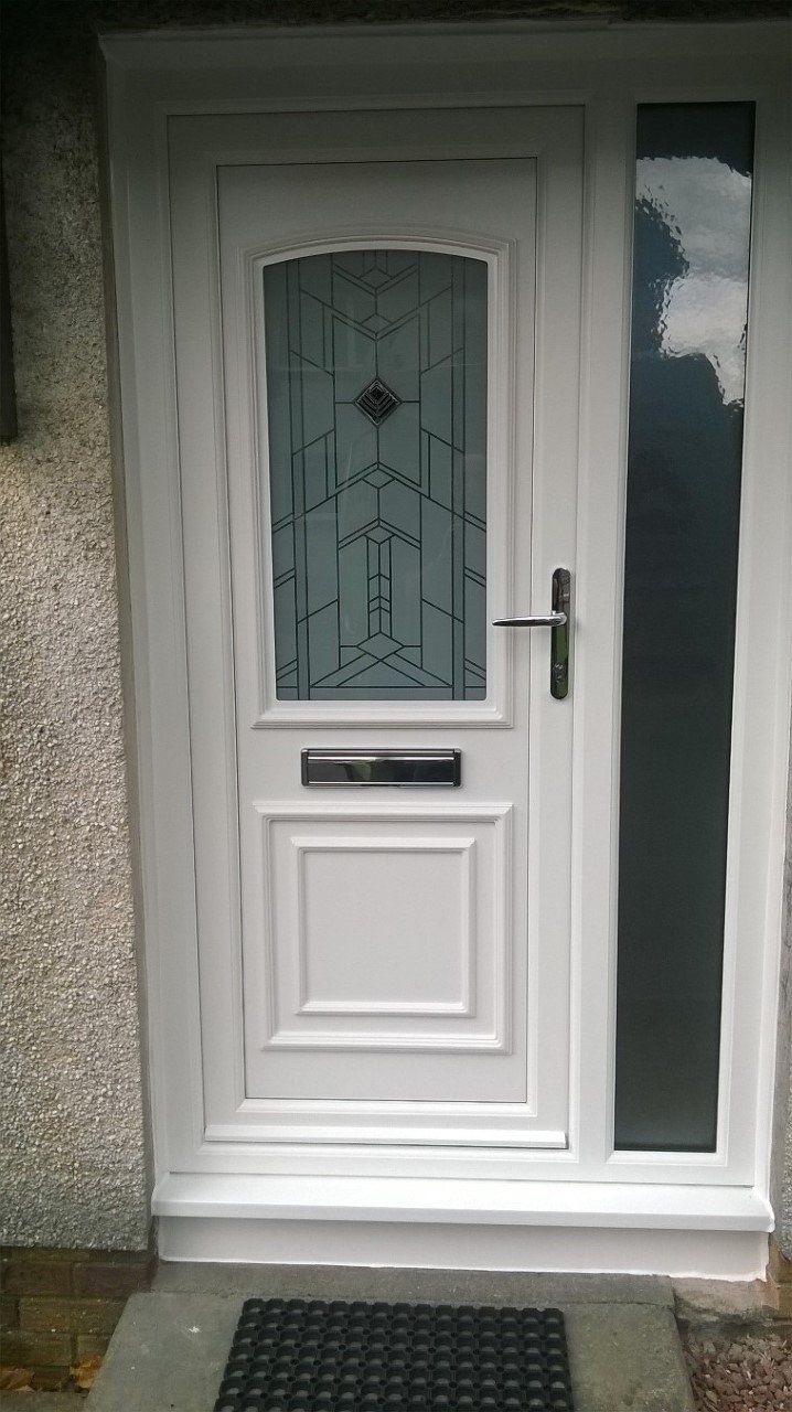 white door with latch