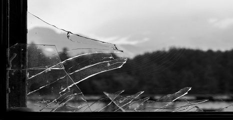 broken window glass