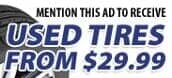 Used Tires from $29.99, Automotive Service in Buff