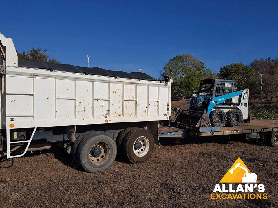 Bobcat On Trailer — Excavation in Townsville QLD