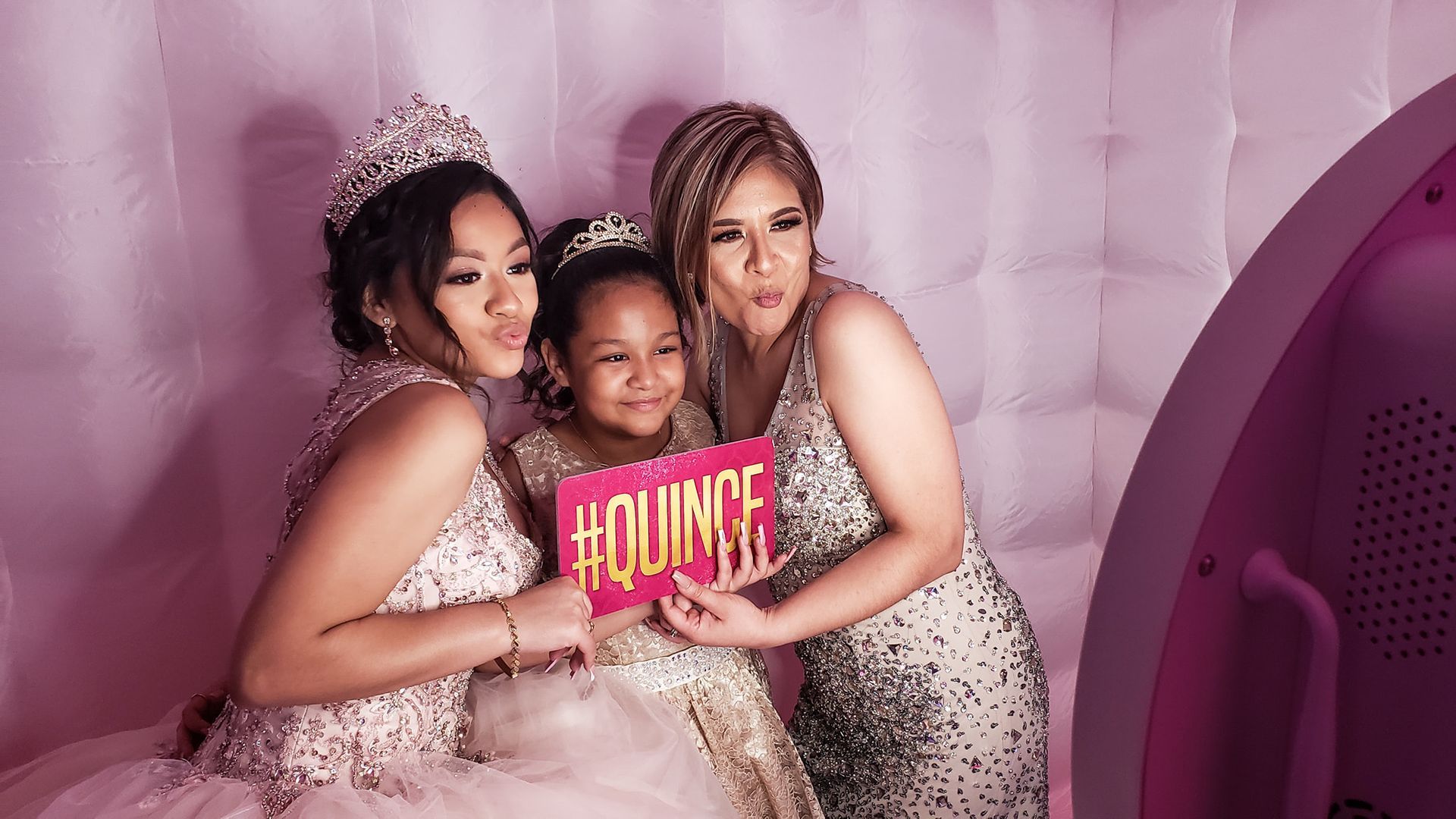 Sugar Land's photo booth rental company ensures that every guest at this Sugar Land Quince Party enjoys an amazing time!