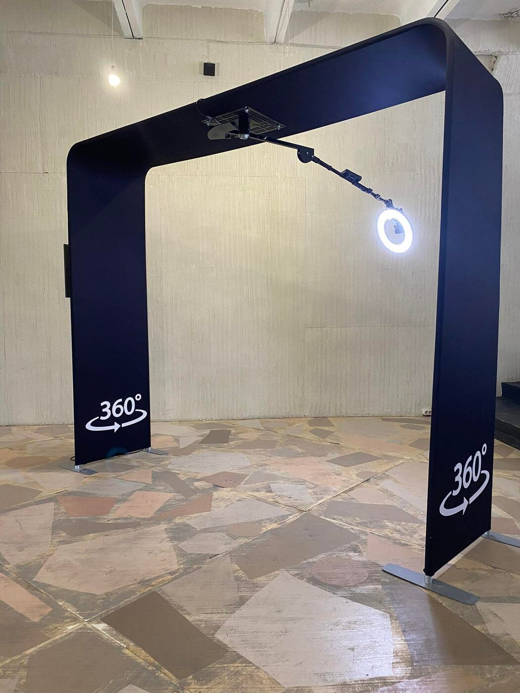 A 360 photo booth during an event in Little Rock, AR