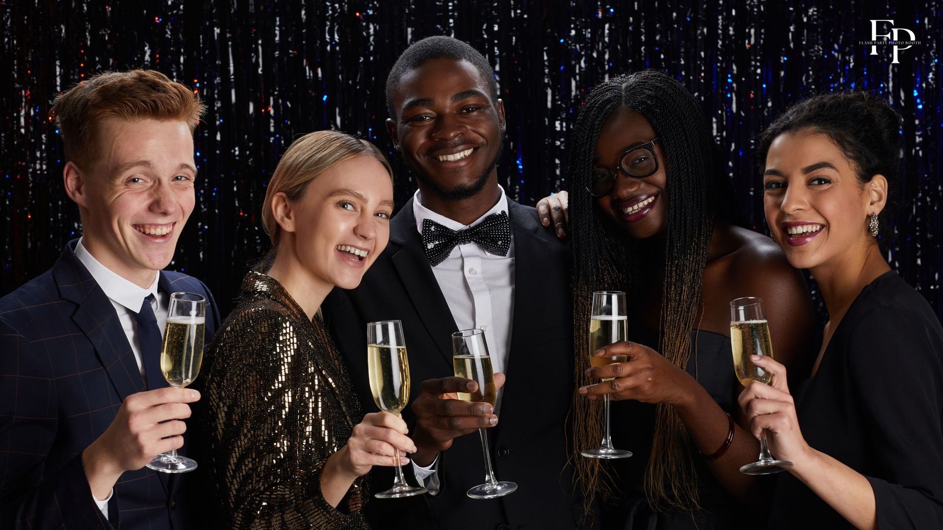In Charlotte, friends strike poses and enjoy prom with Flash Party's photo booth.