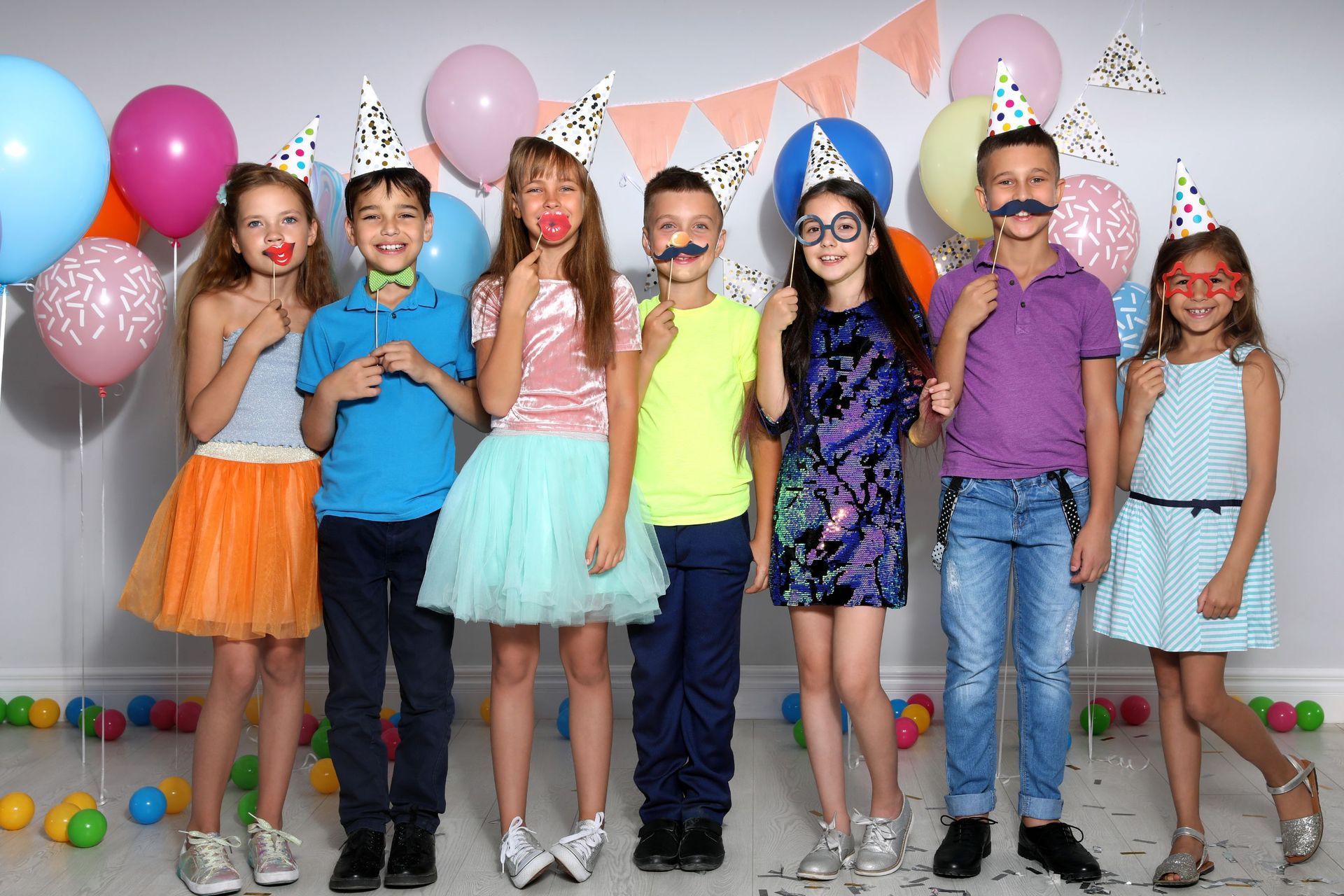 A children's birthday party in San Jose, California rented our photo booth at Flash Party Photo Booth 