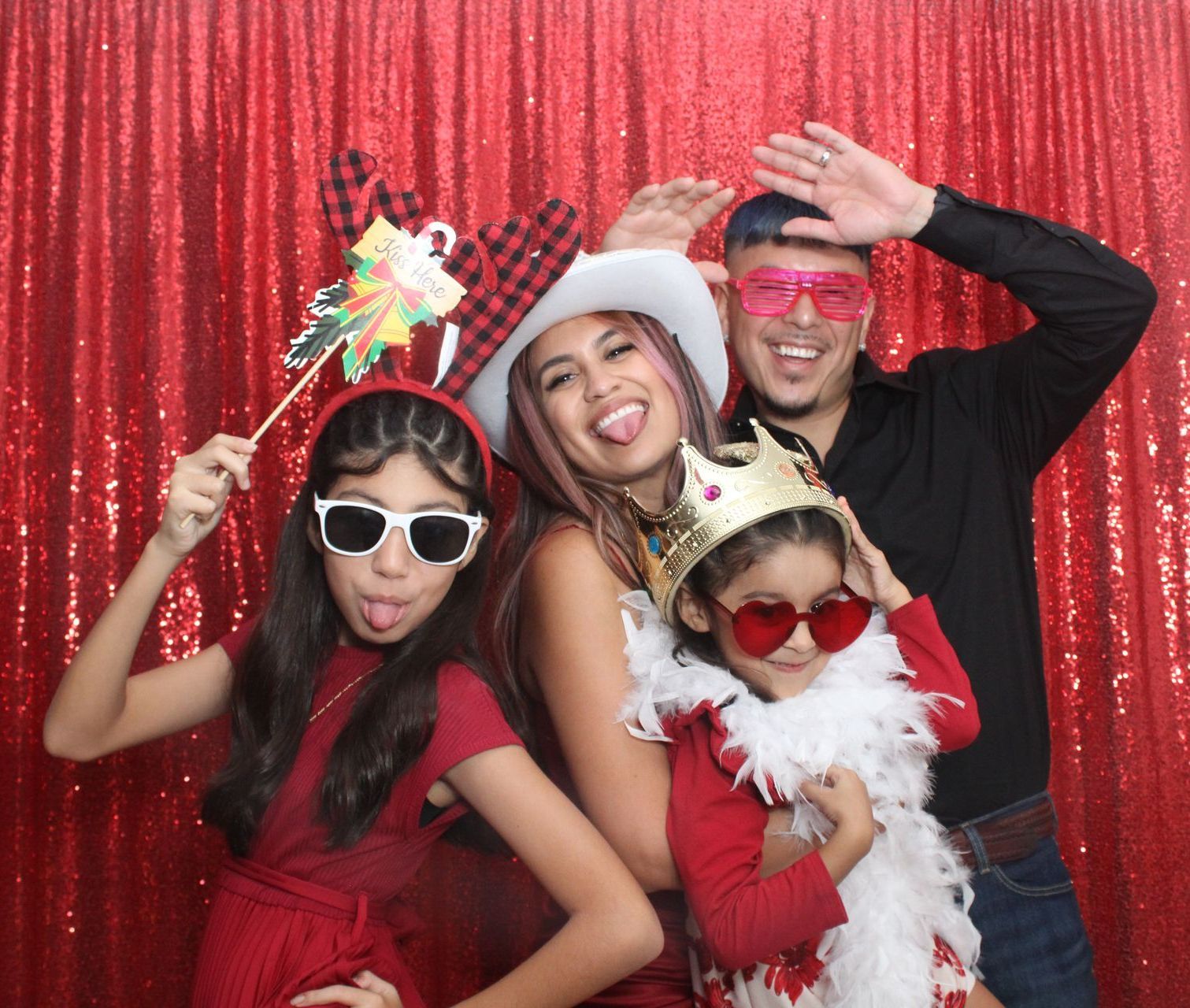 Enhance your experience with a range of photo props included in Waco event photo booth rentals for weddings, birthdays, and corporate gatherings!
