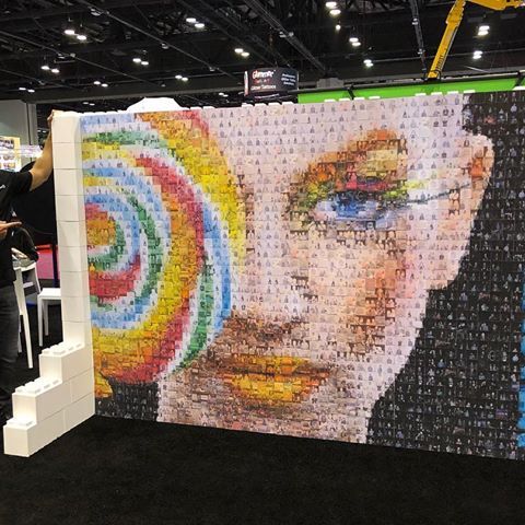 a mosaic wall photo booth rental in Atlanta