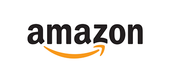 The amazon logo is black and orange with a smiling arrow.