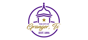 A purple and gold logo for the city of granger texas