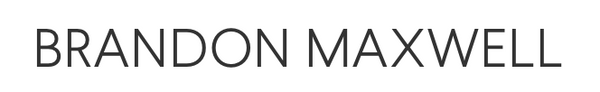 BRANDON MAXWELL logo in a clean, sans-serif font.