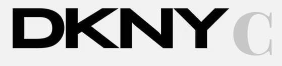 DKNY logo with a faded 