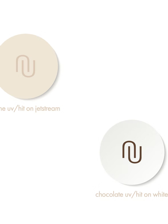 Two circles with a stylized 