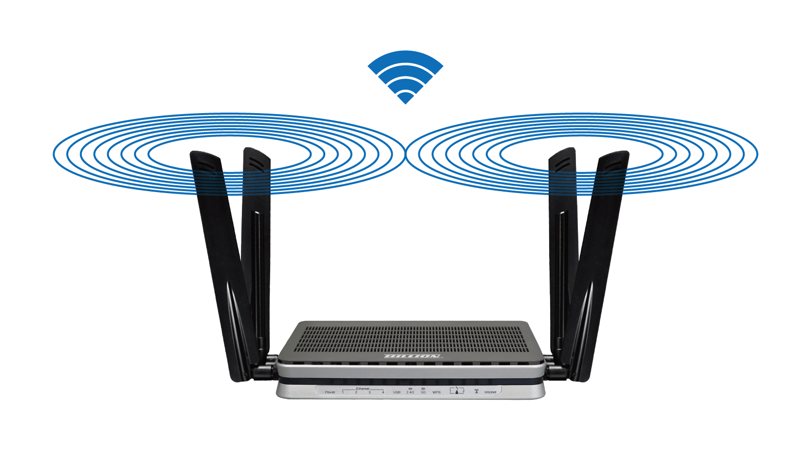 Wi-Fi spreads out in the direction perpendicular to that of the antennas
