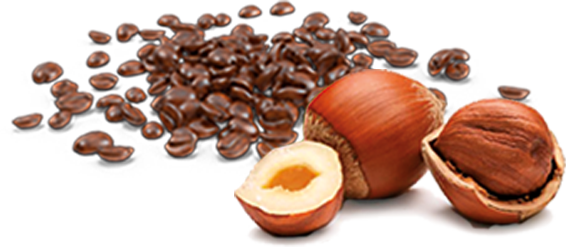 Hazelnut flavored coffee