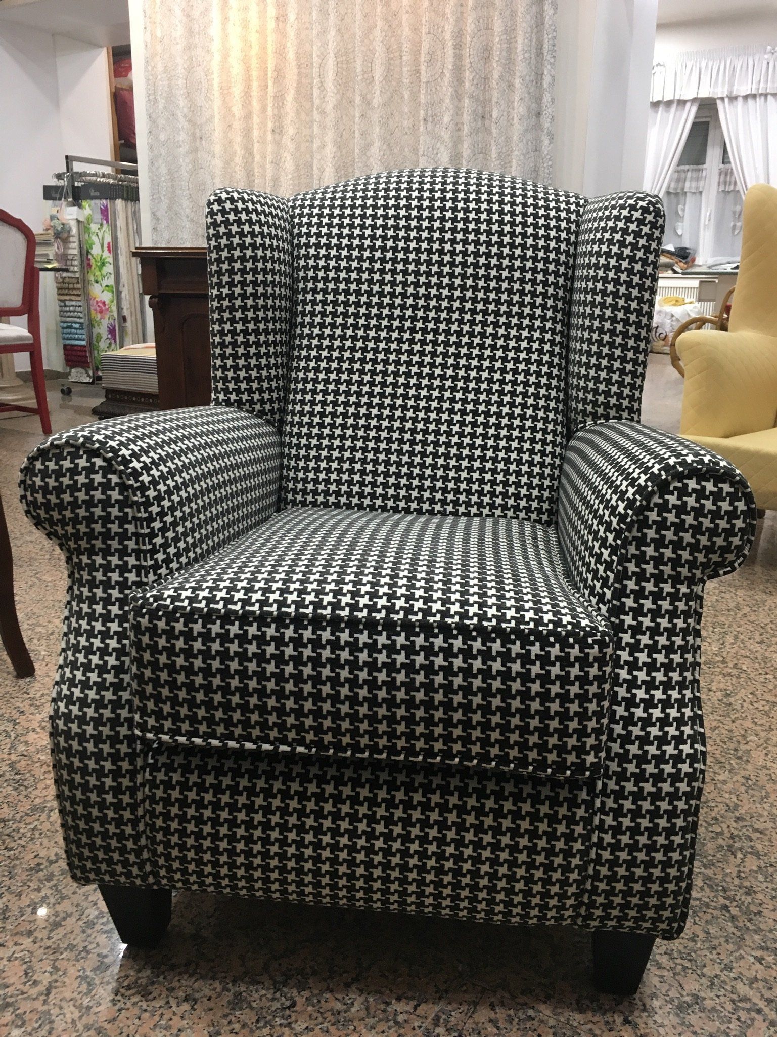 Rivestimento a scacchi per poltrona