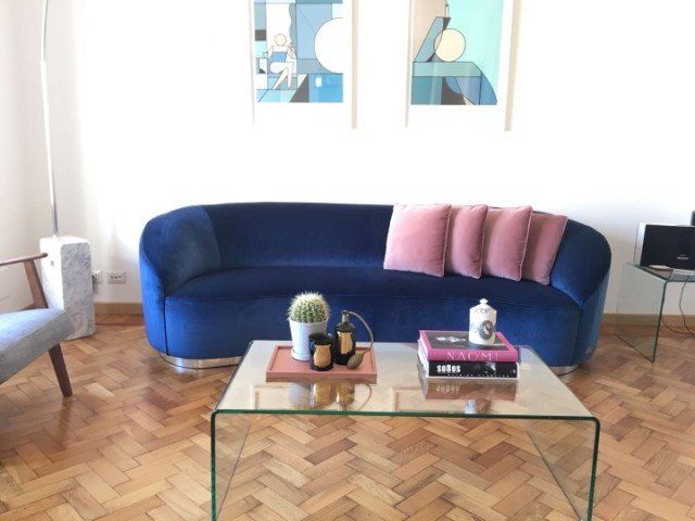 Rivestimento blu per divani