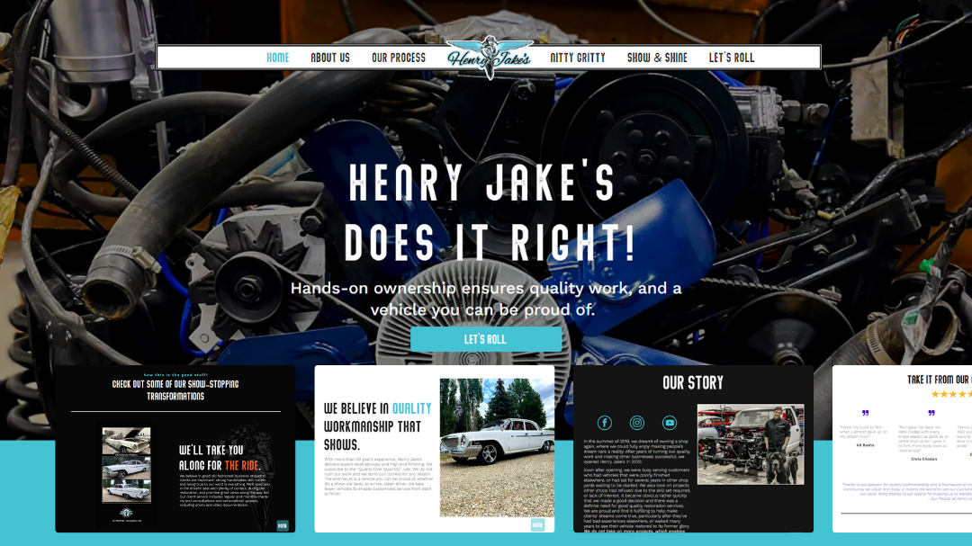 A screenshot of henry jake 's does it right website.