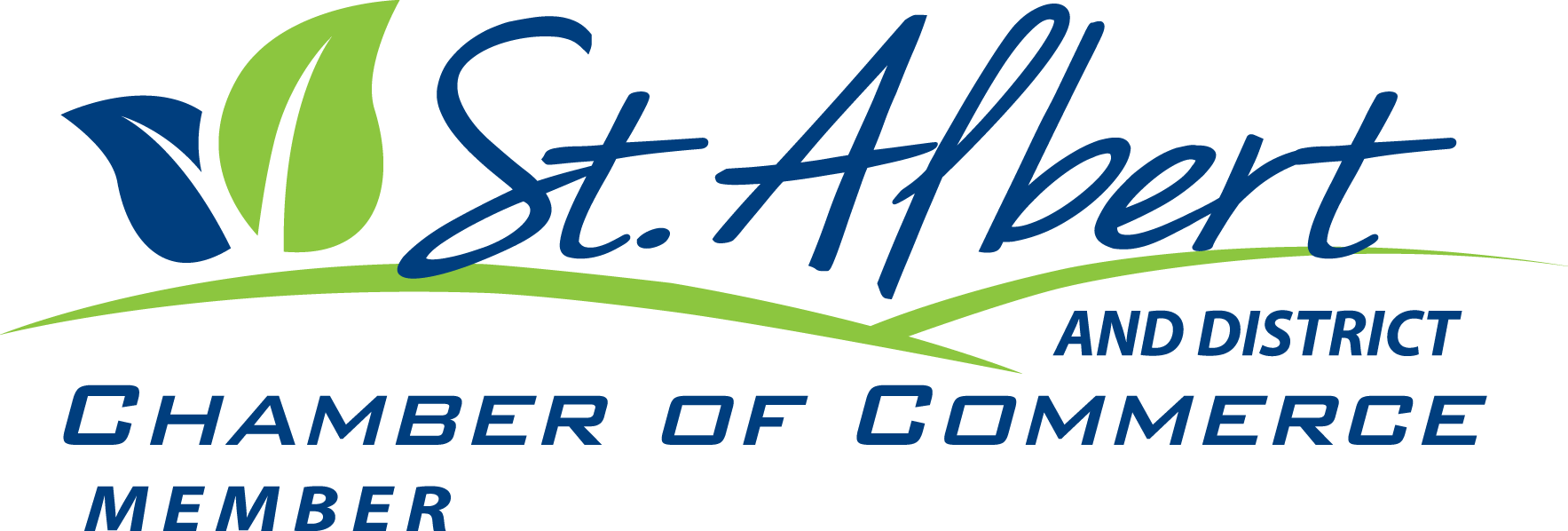 The logo for the st. albert and district chamber of commerce