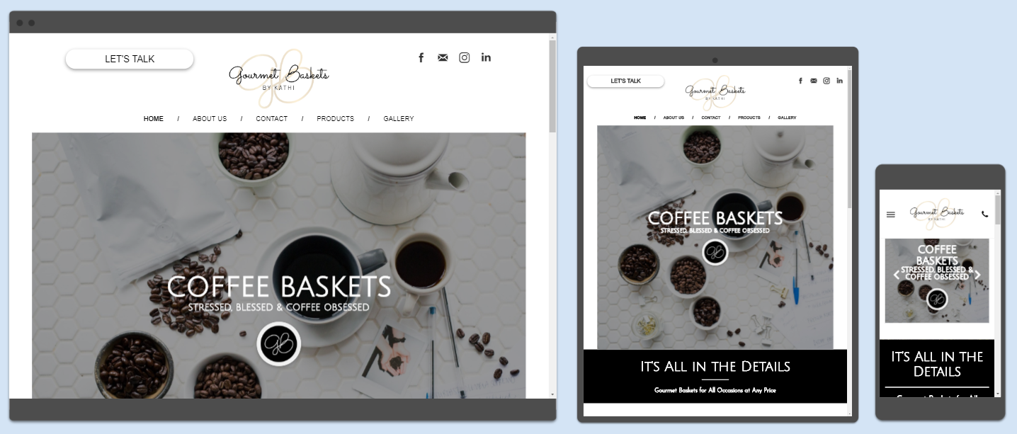 Gourmet Baskets by Kathi website