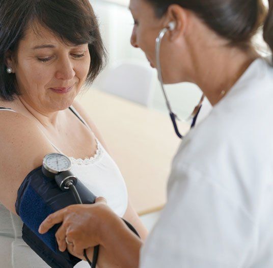 Patient happy testing blood pressure  - Blood Pressure Checks in Camden North Haven, NSW