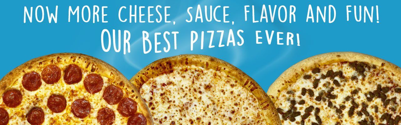 Eureka Pizza has more Cheese, Sauce and Flavor
