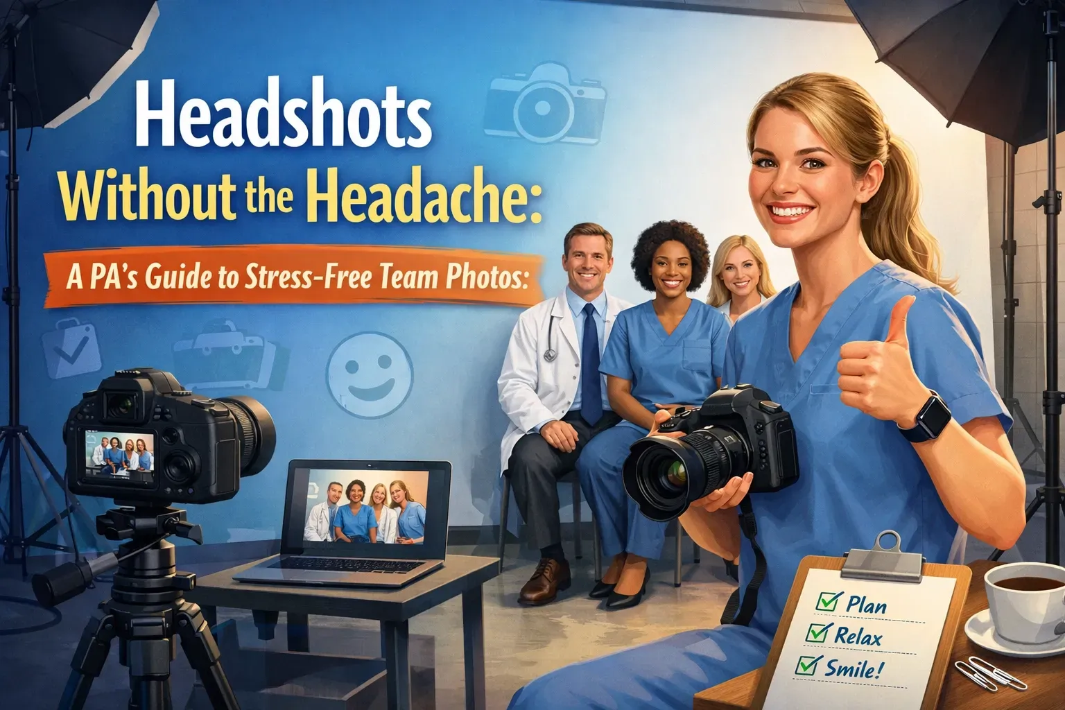 Professional corporate headshot session for a London team, showing a stress-free photography