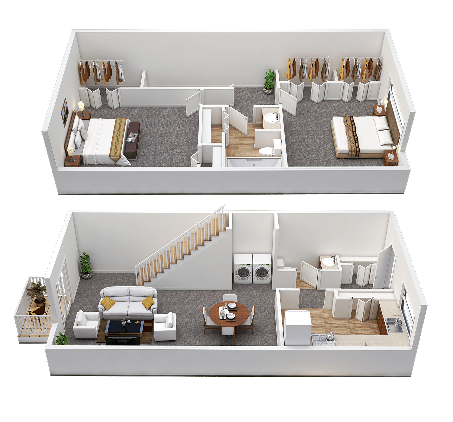 Floor Plan - 2 Beds 1.5 Baths