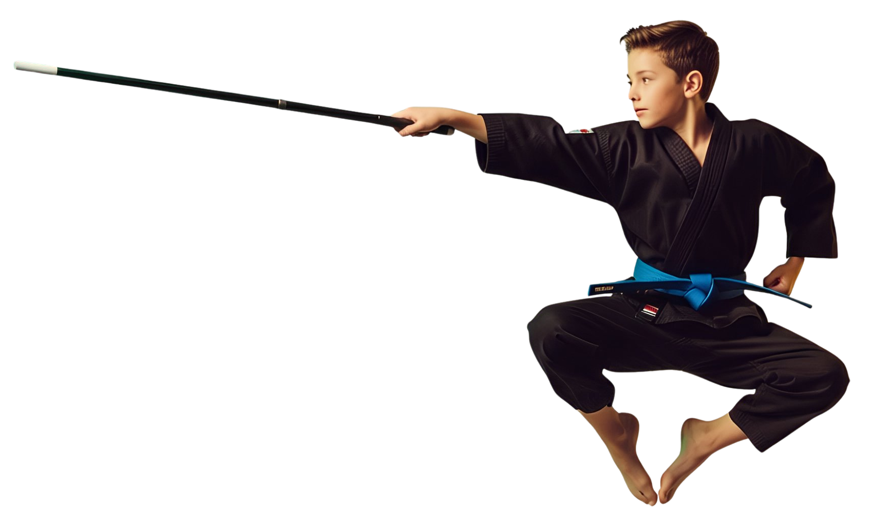 two adults sparring in martial arts