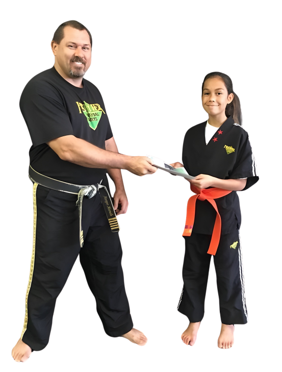 A group of kids in karate uniforms are sitting on the floor drinking water
