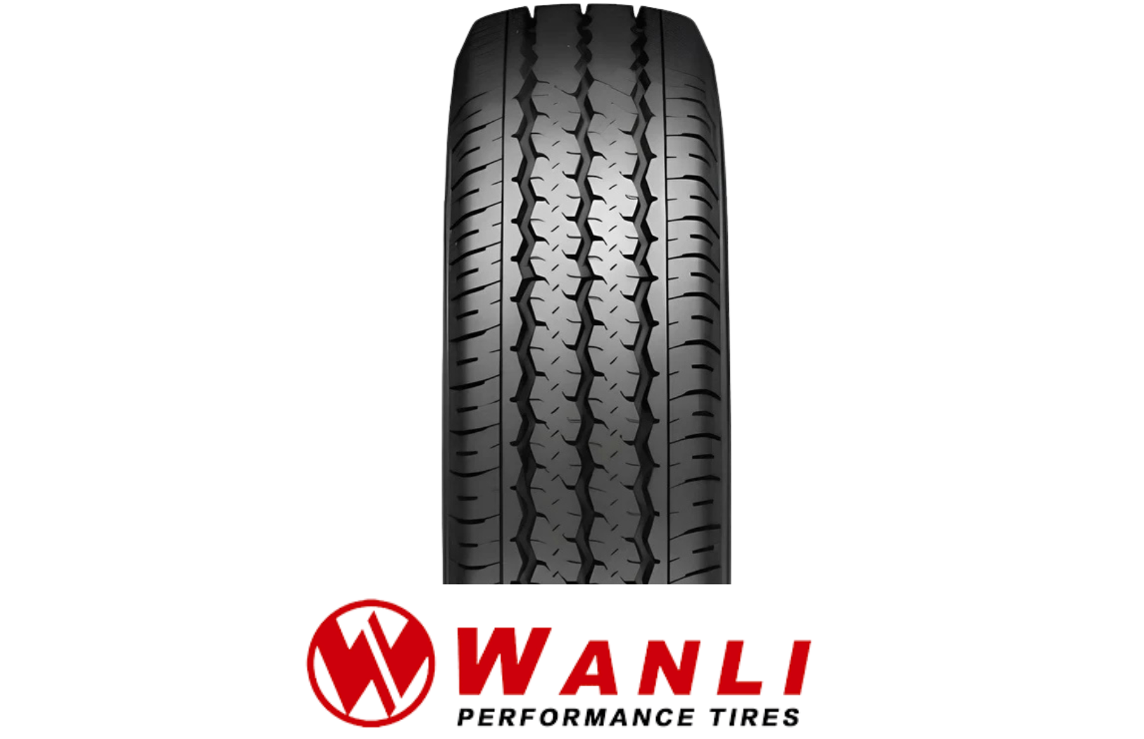 Padrão de piso do pneu de alto desempenho Wanli com o logotipo da marca.