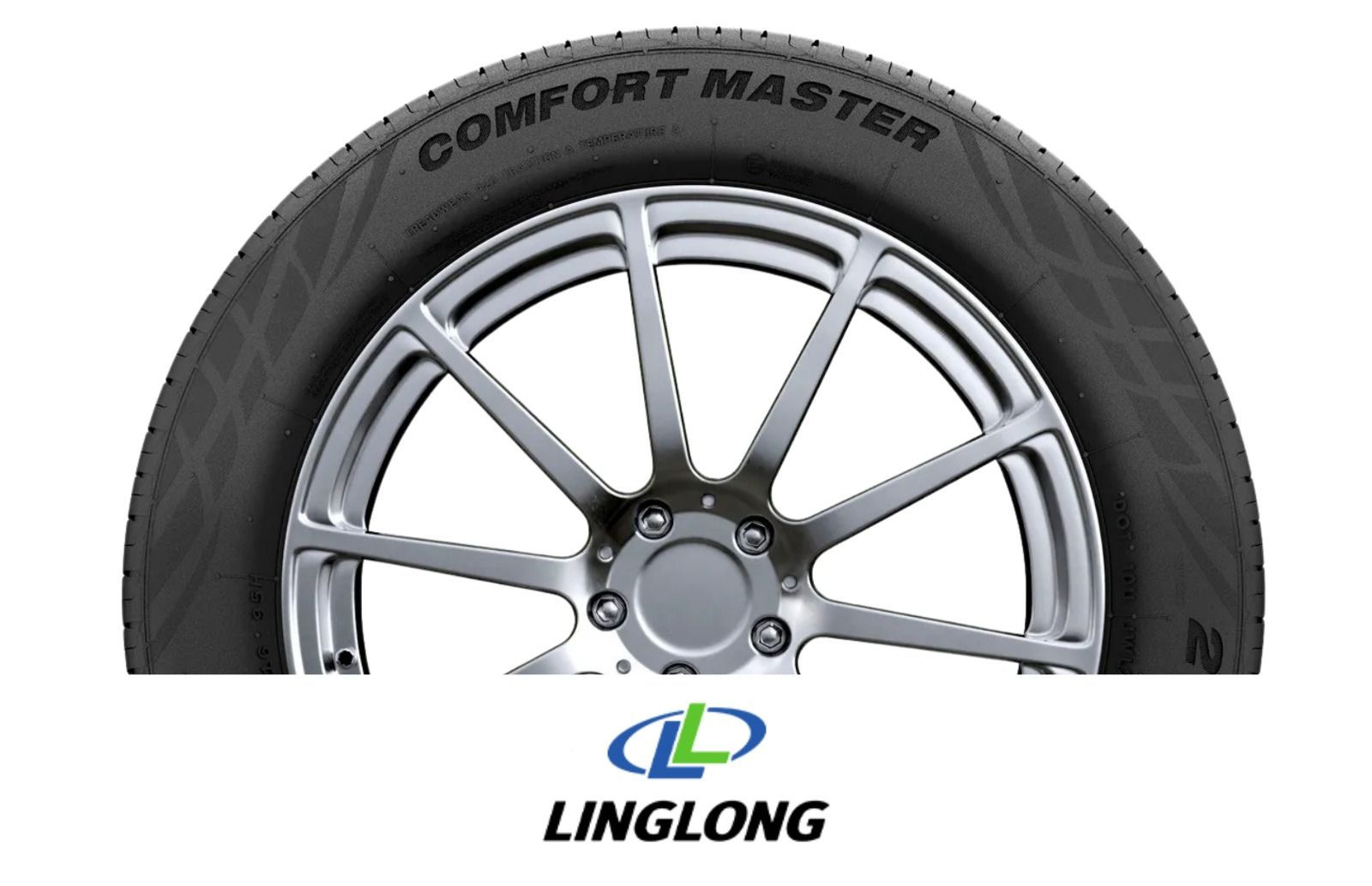 Pneu Linglong Comfort Master em roda prateada.