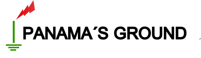 Un logotipo para el suelo de Panamá con un rayo en él.