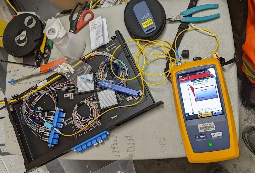 OLDR testing device on the desk
