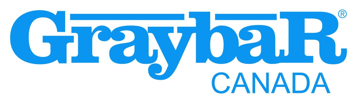 The graybar canada logo is blue and white on a white background.