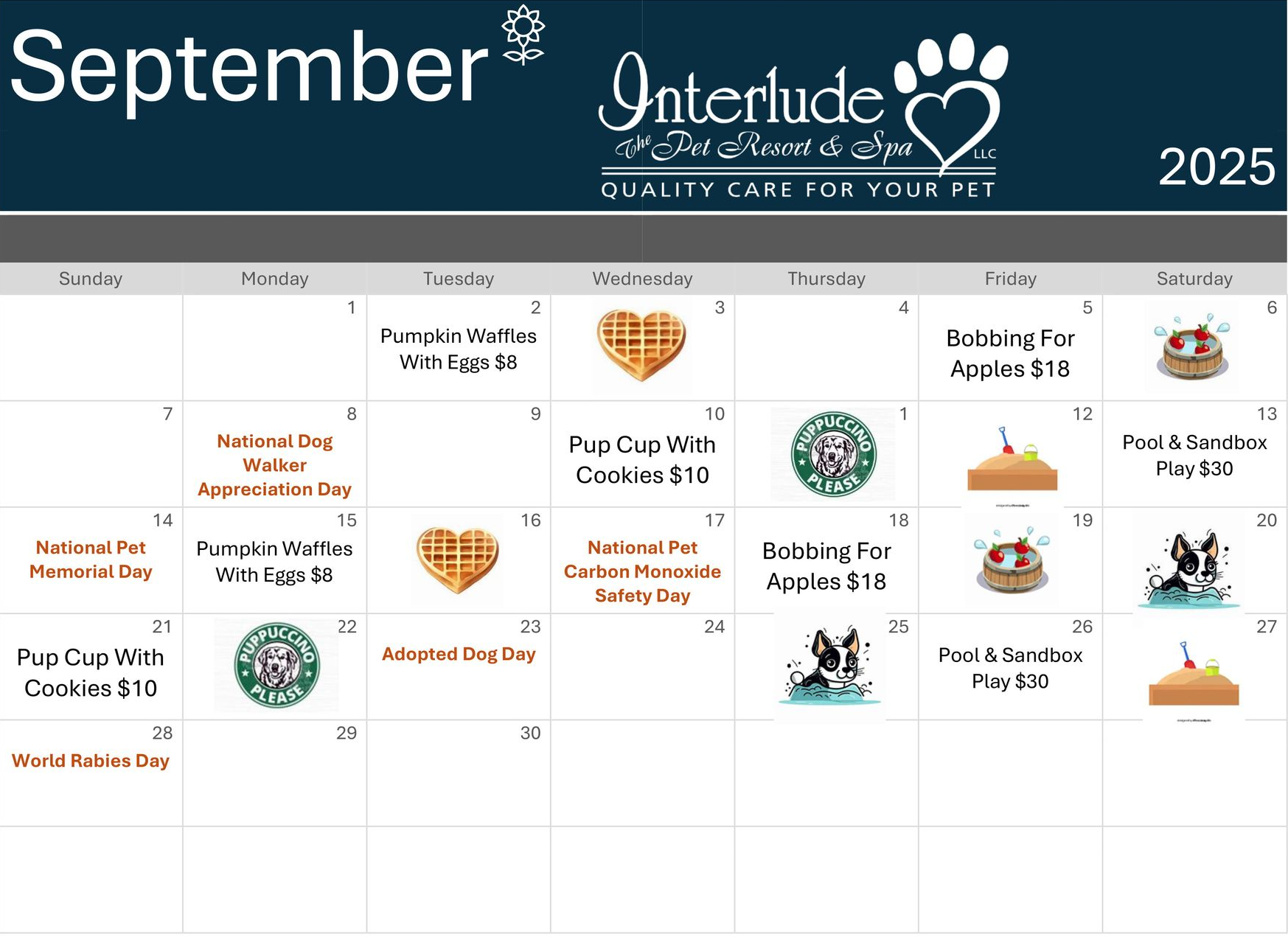 A calendar for july shows a variety of holidays