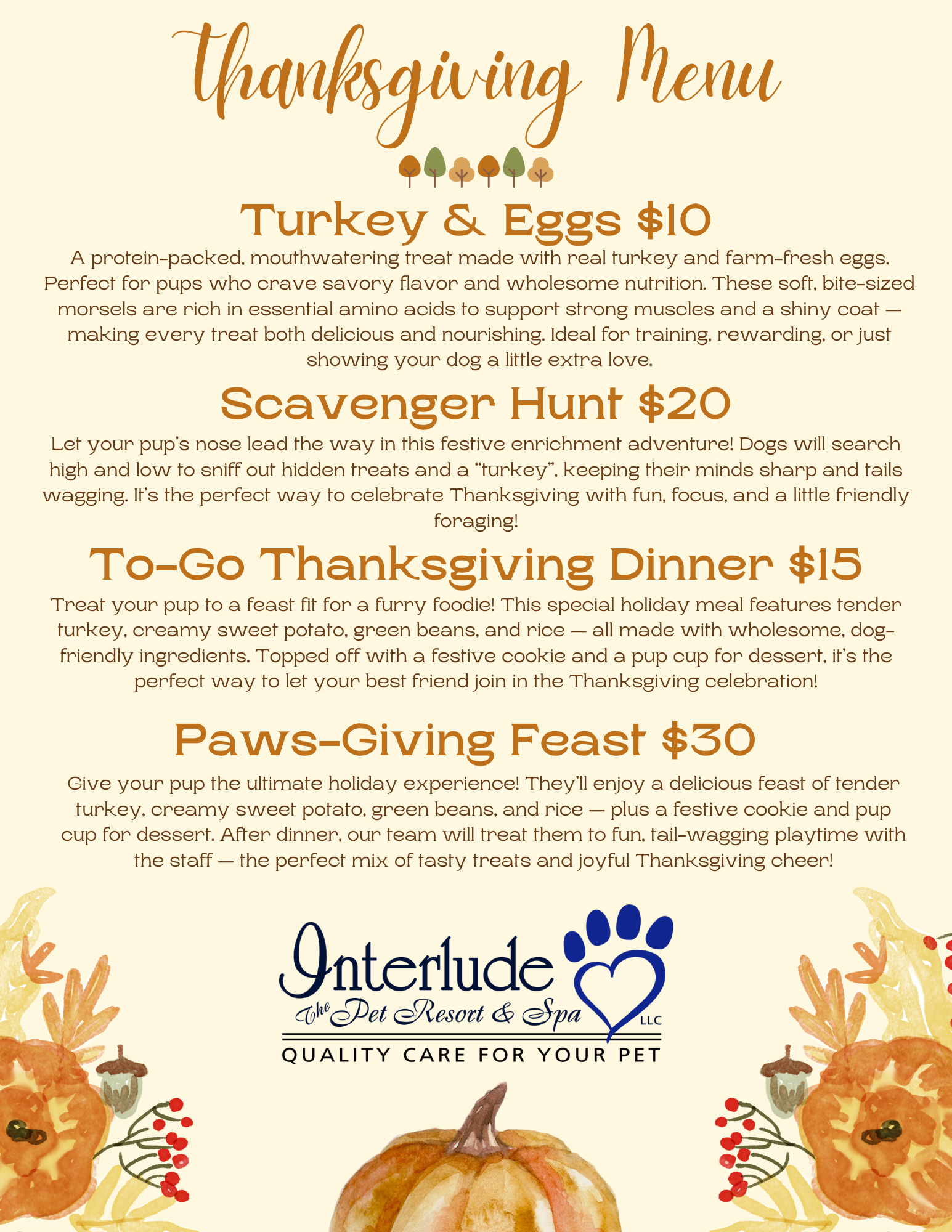 August menu with text about events, decorated with a watermelon, sunglasses, and pineapple.