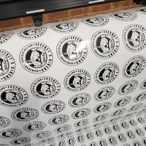 A Large Sheet Of Stickers With The Letter C On Them — JW Signs and Designs In Brisbane, QLD