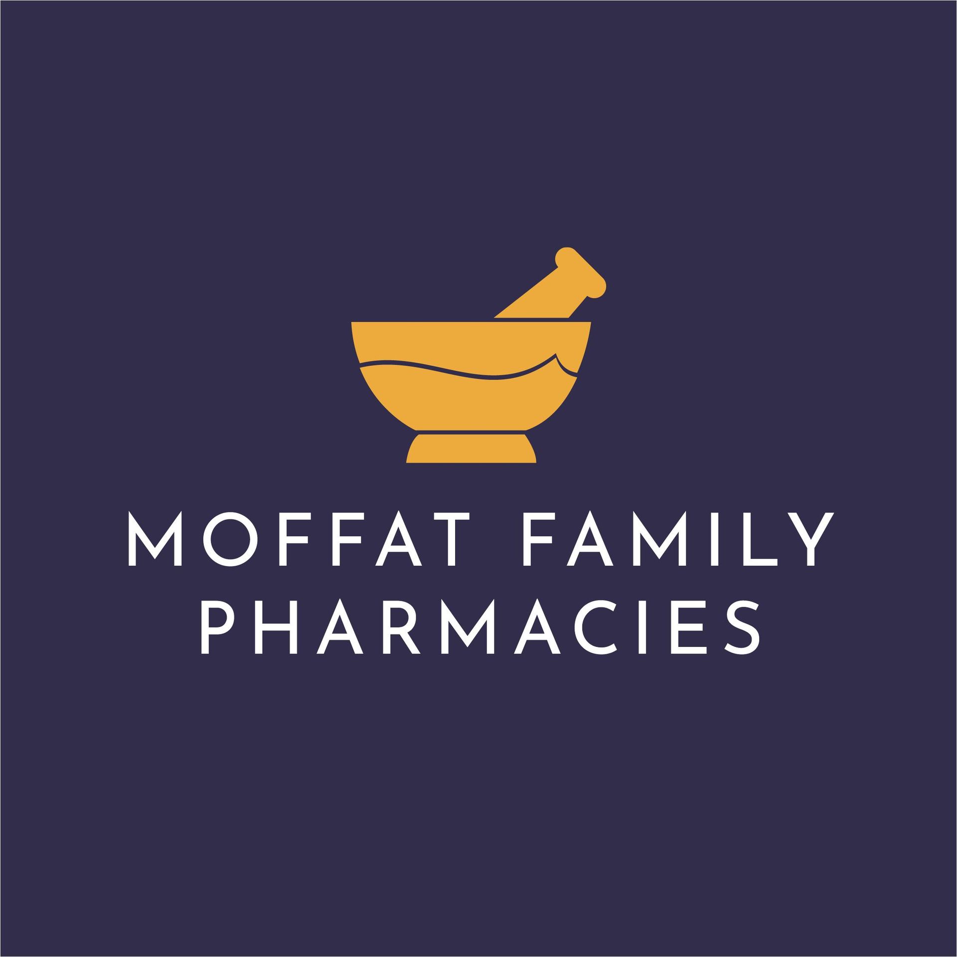 The Logo For Moffat Family Pharmacies Shows A Mortar And Pestle — JW Signs and Designs In Mount Isa, QLD