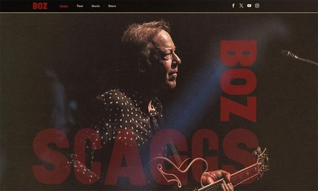 Boz Scaggs website by BVC Web Design