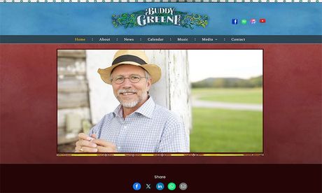 Buddy Greene website by BVC Web Design