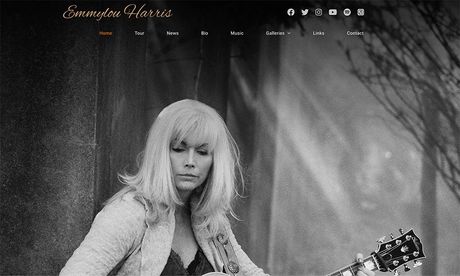 Emmylou Harris website by BVC Web Design