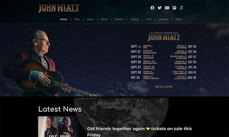 John Hiatt website by BVC Web Design