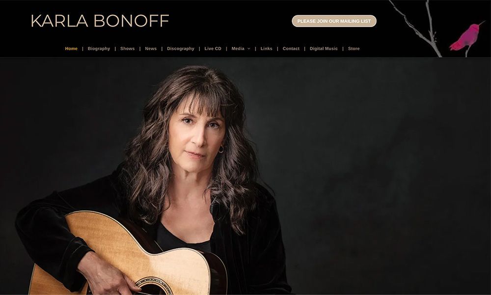 Kathy Mattea website by BVC Web Design