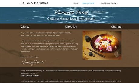 Balanced Living website by BVC Web Design