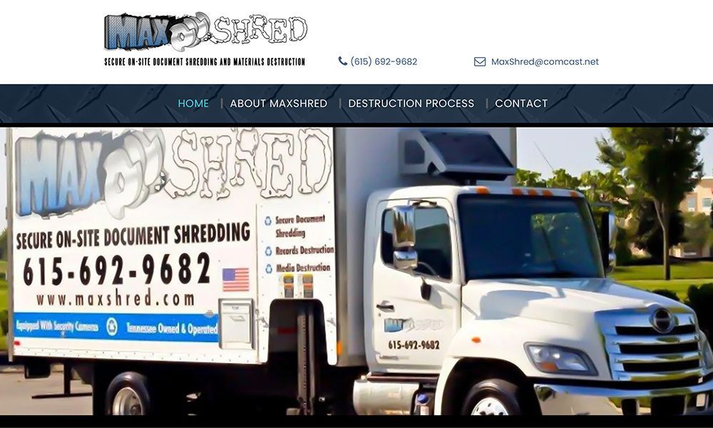 Maxshred website by BVC Web Design