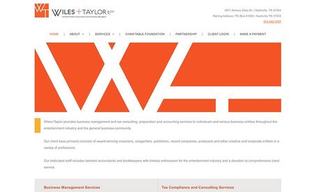 Wiles + Taylor website by BVC Web Design